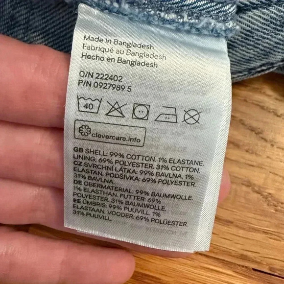 H&M Toddler Girl Denim Overall Dress Size 18M - Picture 4 of 4